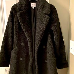 Black teddy coat